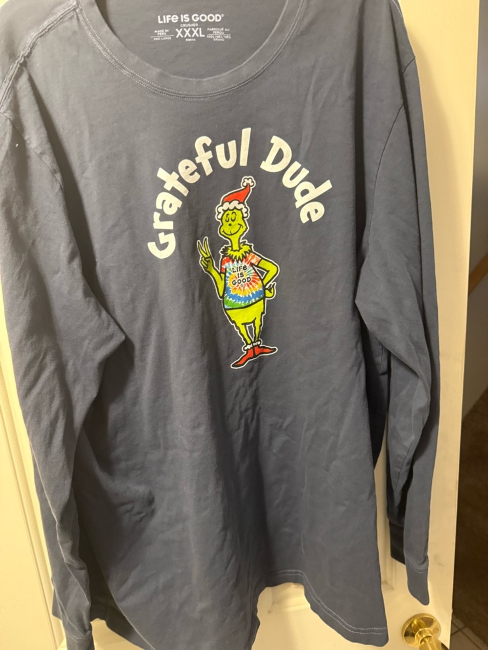 Life Is Good Crusher XXXL Mens Tee - Slate Gray